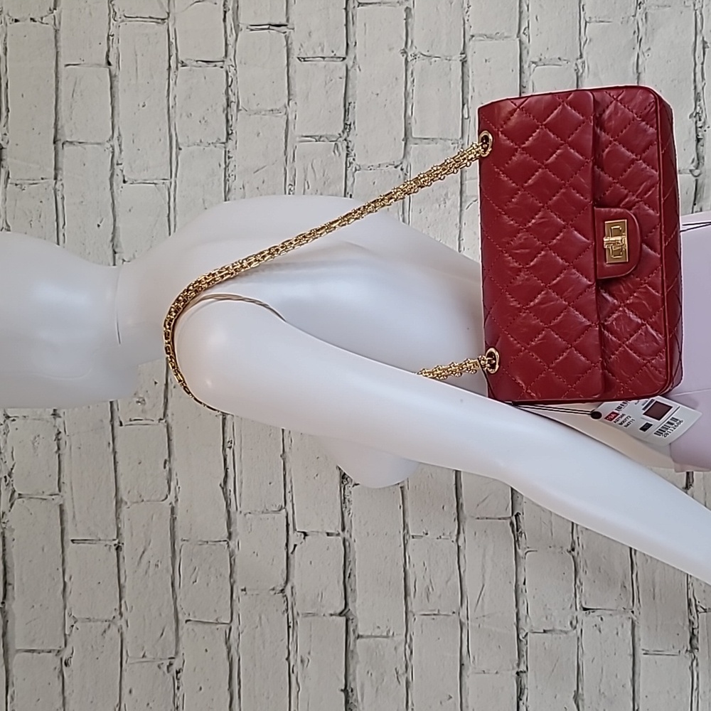 Chanel Classic Quilted Calfskin Medium 2.55 Reissue Red Double Flap Bag NWT/NIB - Picture 17 of 17